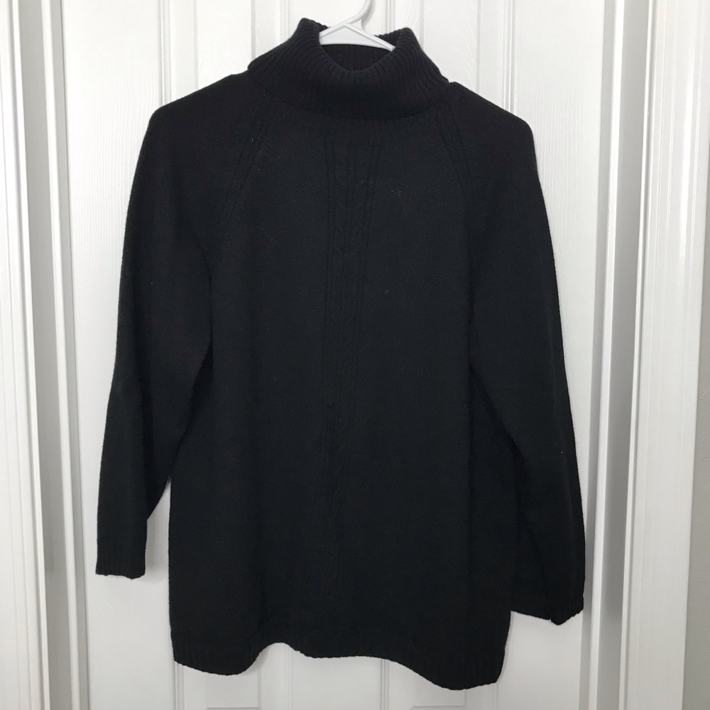 DKNY Black Turtle Neck Long Sleeve Shirt